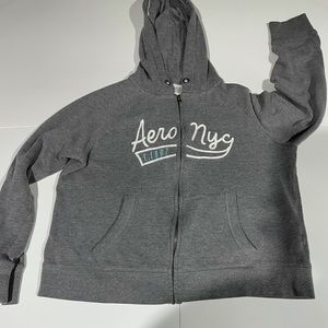 Aeropostale zippered hooded sweatshirt